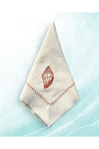 Elegancembroidery Linen Napkin, Embroidered Napkin, Marine Napkin