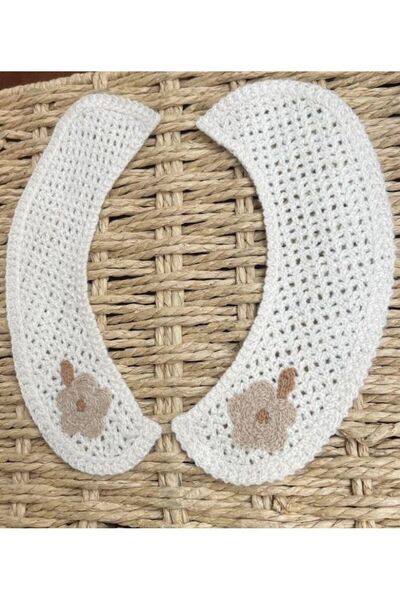 Parça Kumaş Dünyası Örgü Çocuk ve Bebekler için Yakalık