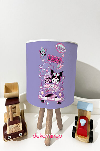 dekomingo Lamp with Stand Kuromi Lila Baby and Children's Room