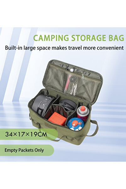 Choice حقيبة تخزين خزان الغاز للتخييم في الهواء الطلق باللون الأخضر بسعة كبير...