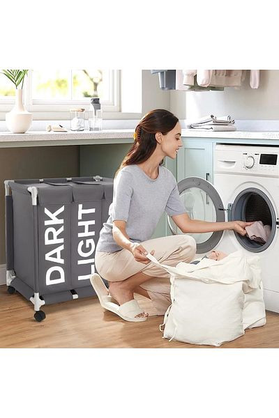rexa Laundry Clothes Basket Brown 62x35x65cm