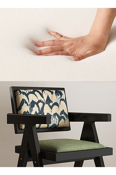 Old_Feller Vintage Chandigarh Chair - Velvet Seat & Feather Back, Perfect for Living/Dining/Office/Cafe
