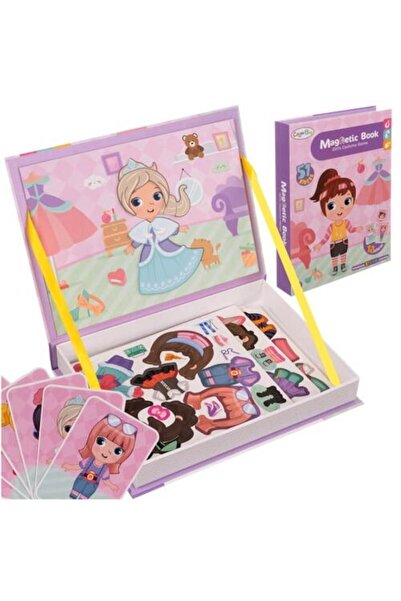 SMARTECH Magnetic Puzzle Book, Set Of 50 Magnets, 6 Double Cards, Fashion Theme