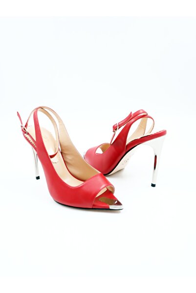 Tenau Kadın Hakiki Deri Topuklu Ayakkabı