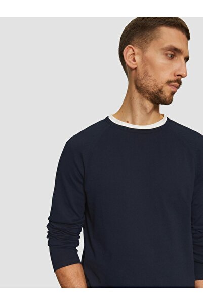 s.Oliver Men's sweater, thin, cotton, with logo,