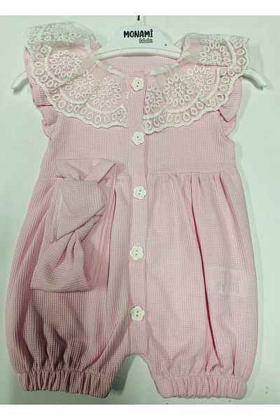 monami kids Lace Collar Jumpsuit