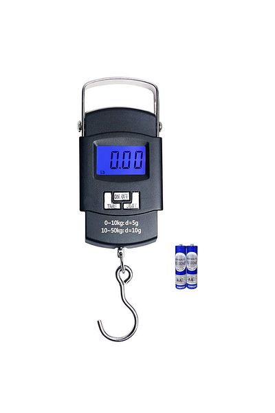Primo Plus LCD Digital Hanging Luggage Weighing Scale Black