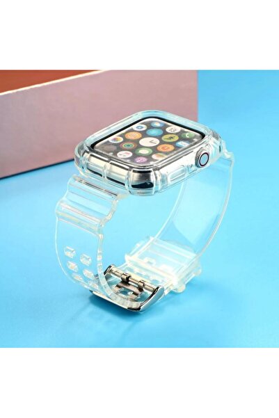 REDz Accessories Curea cu husă 2 în 1, Apple Watch, rezistentă la șocuri, silicon - ceas 42/44/45 mm