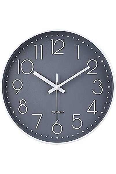 COOYA 12'' Wall Clock,Non-Ticking,Battery Operated Round,Easy to Read for Kitchen/Bedroom/Office/School