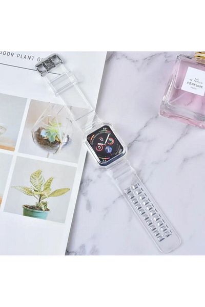 REDz Accessories Curea cu husă 2 în 1, Apple Watch, rezistentă la șocuri, silicon - ceas 42/44/45 mm