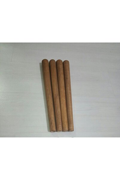 MASALL Ahşap Ceviz Konik 39cm Ayak Zigon Sehpa 4lük Puf ,tabure,komidin,orta ...