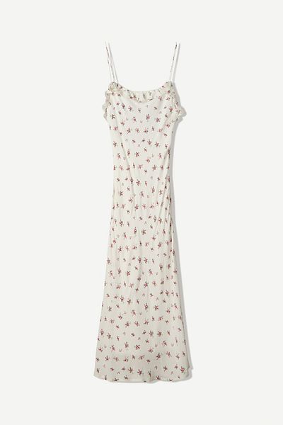Bershka Printed strappy midi dress