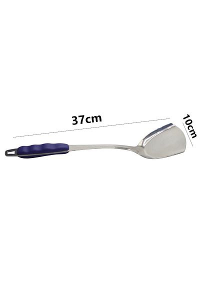 Generic ملعقة مسطحة ستانلس ستيل بمقبض بلاستيك