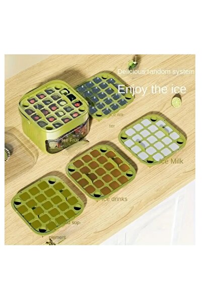 Generic 50-Piece 2-Tier Ice Maker Box,Ice Cube and Candy Making Mold Perfect4Drinks,Bottom Drawer&Scoop