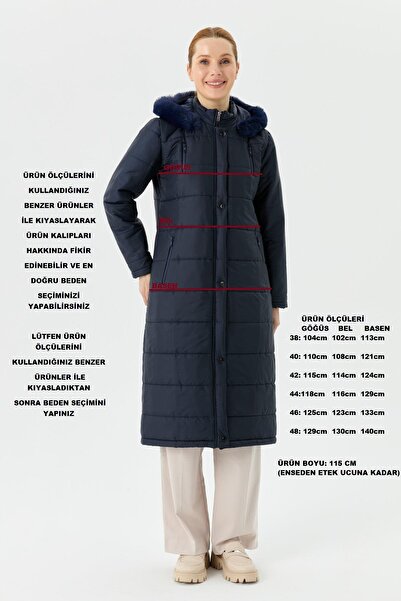 Günay Karaca Kadın Kışlık Kaban Şişme Kapitone Kalın Elyaflı 20232