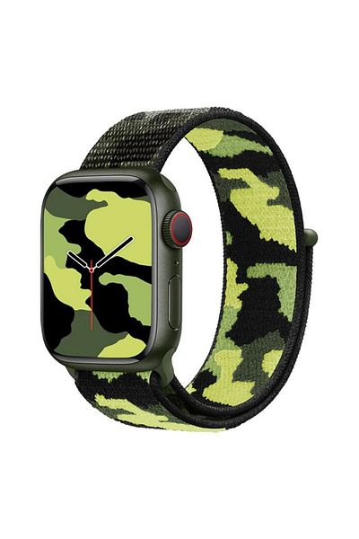 REDz Accessories Sport Strap, Compatible with Apple Watch, Nylon, Hedgehog, Military Camouflage - 38/40/41 mm