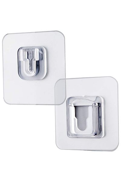 MACVI Suport dublu Macvi® de fixare, transparente, agatat obiecte, rezistente la apa, sustinere 10 Kg