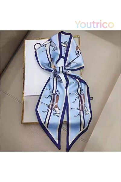 Youtrico وشاح منقوش، وشاح مزدوج الجوانب، رقيق، وشاح حريري، عصابات رأس، أنيق و...