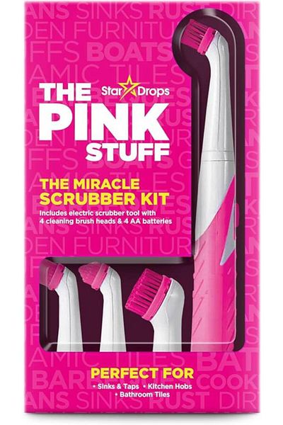 THE PINK STUFF Stardrops - The Pink Stuff - The Miracle Scrubber Kit - 4 Cleaning Brush Heads