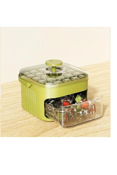 Generic صندوق صانعة الثلج من طبقتين، 50 قطعة، قالب صنع مكعبات الثلج والحلوى Perfect4Drinks، درج سفلي ومغرفة