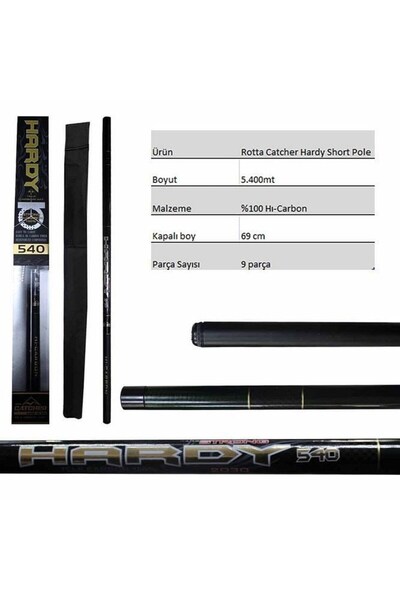SOLANO FISHING ROTTA CATCHER HARDY 2030 5,40 MT KARBON KISA GÖL KAMIŞI