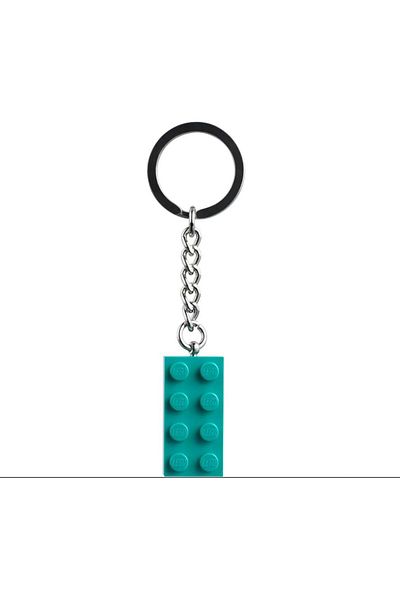 LEGO 854303 Shiny Blue Green 2X4 Stud Keychain