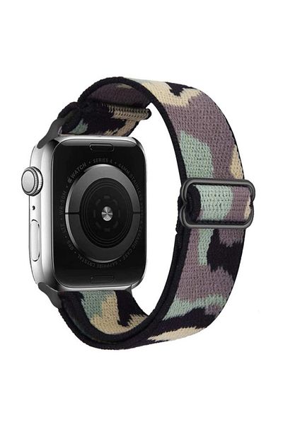 REDz Accessories Nylon Elastic Strap, Compatible With Apple Watch, Adjustable, Camouflage - 38/40/41 Mm
