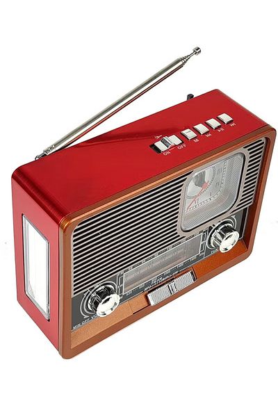 evche Rechargeable radio supports 8 bands and features multiple functions including USB, TF card, Bluetooth and flashlight.