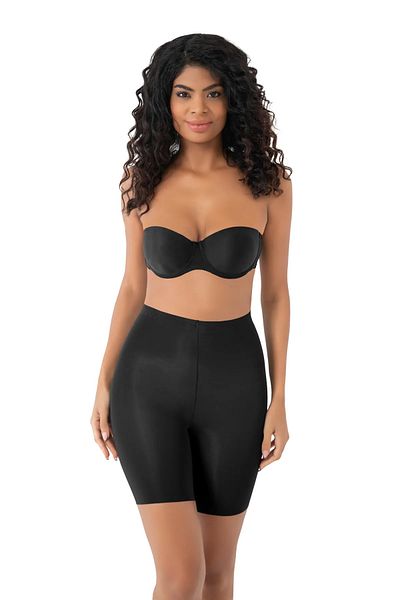 MYS GRUP TEKSTİL Black Color 2 Pieces Laser Cut 2 Size Slimming Silicone Long Ghost Corset / 3001