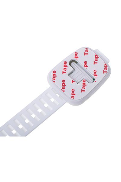 zola Child safety lock, for door locking, with button, plastic, 24.5x4.3x2 cm, white/pink
