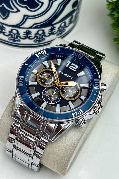 Choppers New Season Sports Model Silver Color Men's Wristwatch Bracelet with Gift Father's Day Gift