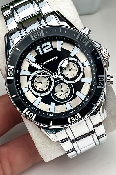 Choppers New Season Sports Model Silver Color Men's Wristwatch Bracelet with Gift Father's Day Gift