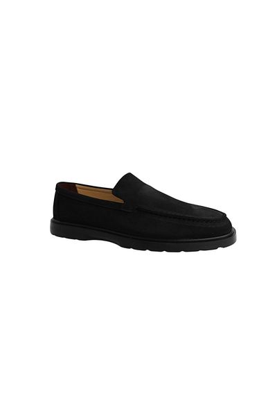 Greyybull Shoes negru negru nubuck pantofi rok loafer de zi cu zi - pantofi negri de vară ușoare și confortabile