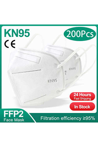 Choice KN95-200 قطعة - أبيض 10-200 قطعة كمامة ffp2 سوداء kn95 ماسكاريلا سوداء...