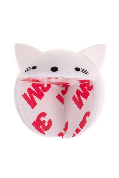 zola Corner protectors, white kitty pattern, made of silicone, 3x3 cm