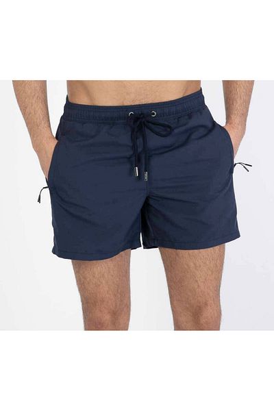 Miami Beach Navy Blue Water Repellent Ανδρικό σορτς πισίνας μαγιό Basic M 001
