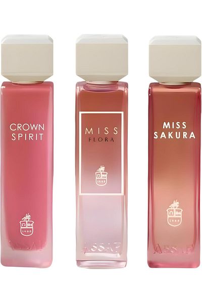 ASSAF Asaf Perfume Set New Miss Set 3 Pcs 600 ML - Miss Flora + Sakura + Crown Spirit | 200 ML Each - Eau