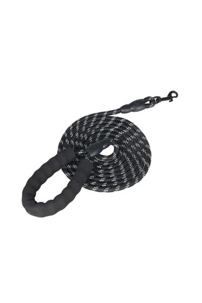 zola Lesa pentru caini, reflectorizanta, maner cu spuma, neagra, 3M