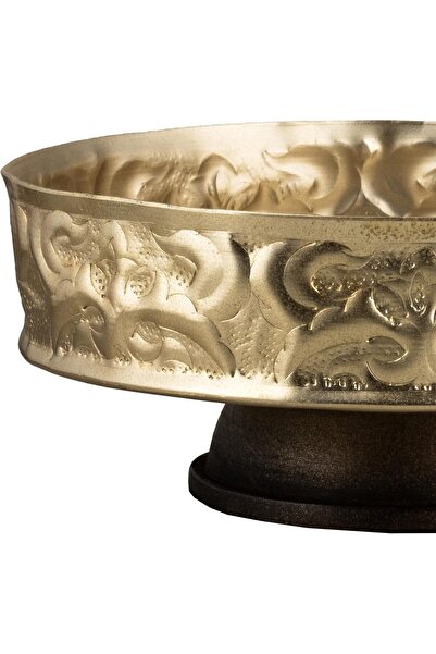 ALSAIF Wooden Base Serving Bowl, It Can Be Used To Serve Salad, Pasta, Or Fruit,size: 20x20x15,color: Gold