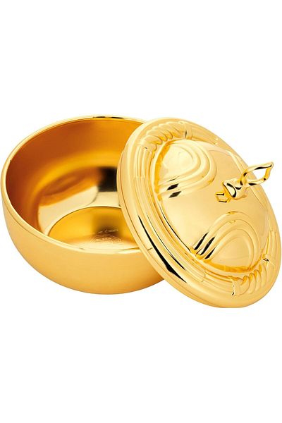 ALSAIF Round Bowl With Lid, Medium, Gold