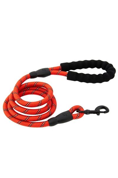 zola Dog leash, reflective, foam handle, red, 2M
