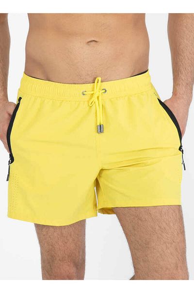 Miami Beach Κίτρινο Lycra Water Repellent Ανδρικό σορτς πισίνας μαγιό - 22