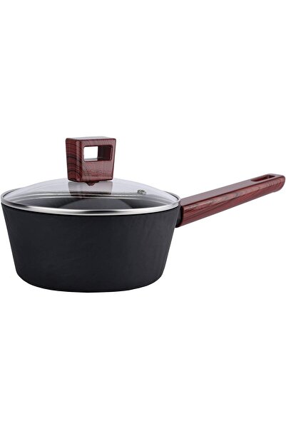 ALSAIF مقلاة أمركوك روك ستون غير لاصقة من السيف، أسود، 18 سم