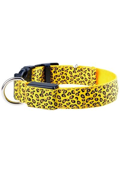 zola Dog/cat collar, with LED, size S-yellow
