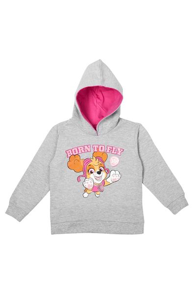 PAW PATROL Children's Hoodie, Grey, Cotton, Size 86-92, Born To Fly,