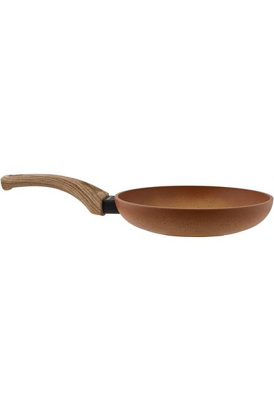 ALSAIF Amercook Terracotta Non Stick Open Fry Pan,colour: Orange,size: 22cm
