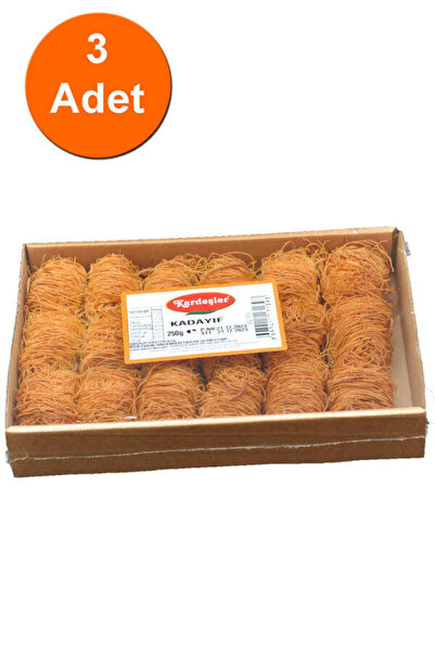 Kardeşler Şekerleme Kardeşler İnce Sarma Kızarmış Tel Kadayıf Kutu 250 G x 3 Adet
