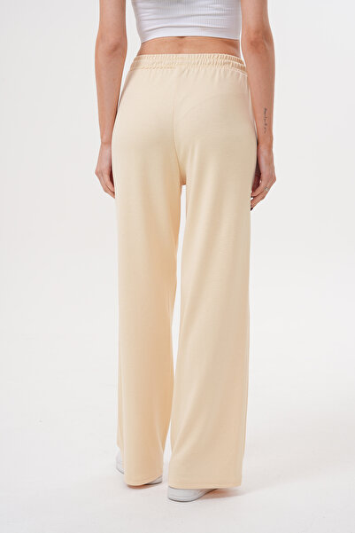 GENIUS STORE Women's Wide Leg Modal Sweatpants Butter Yellow Sweatpants Modal-Sweatpants