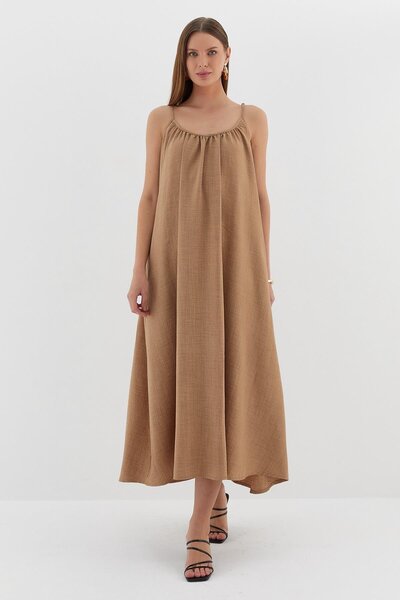 Shopping Shop Λινό φόρεμα με λουράκι VIZON