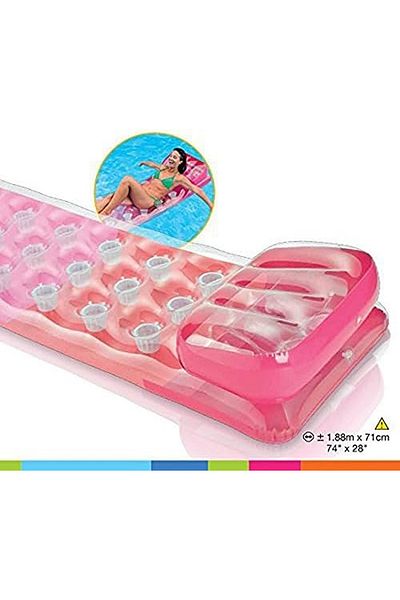 Intex 18-Pocket Fashion Inflatable Floating Mats Assortment 188x71cm
